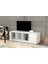 Dolapli Kitaplikli Tv Ünitesi Beyaz 130 cm TVT-1028-Ç 3