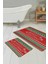 Mery Christmas Yılbaşı Temalı Özel Tasarım 2'li Kaymaz Tabanlı Banyo & Mutfak Paspas Takımı 2