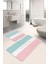 Soft Renkli Hello Beatiful Temalı 2'li Kaymaz Tabanlı Banyo & Mutfak Paspas Takımı 3