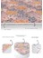 Pudra Zeminde Onedraw Çizimli Çiçek Desenli Dijital Baskılı 2'li Kaymaz Tabanlı Banyo & Mutfak Paspas Takımı 4