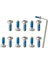 12X Bisiklet Disk Fren Cıvataları Rotortorx Kafa Cıvata M5 X10 T25 Break Vidalar ve Anahtarı(Yurt Dışından) 5