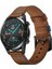 Huawei Watch Gt3 46MM - Kordon Deri Kordon Krd-19 - Kahverengi 1