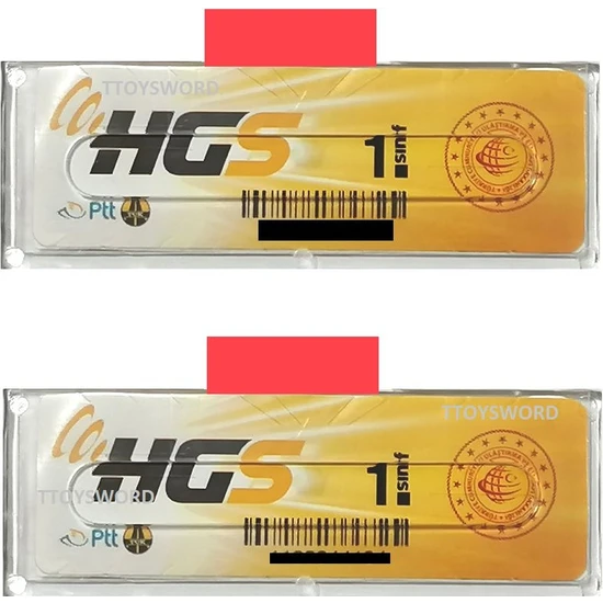 Hgs Etiketi Kabı / Şeffaf Yapıştırmalı Sert Plastik Hgs Koruyucu / Cama Takmatik Aparatı 2 Adet
