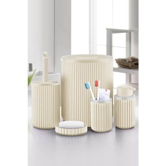 Queens Kitchen 5'li Banyo Seti Krem