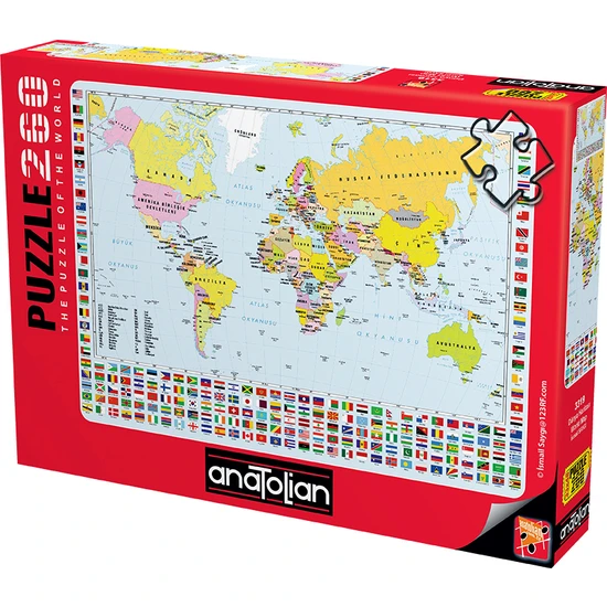 Anatolian 260 Parçalık Puzzle / Dünya Haritası - Kod 3319