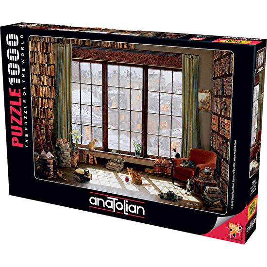 Anatolian 1000 Parçalık Puzzle / Pencere Kedileri - Kod 1065