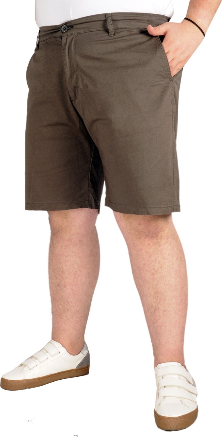 ModeXL Kapri Yancep Nice Classic Büyük Beden Erkek Şort Siyah Rahat Kesim Yazlık