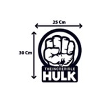 Gibella Hulk Yumruk Yenilmezler Kahraman Lazer Kesim Siyah Duvar Dekorasyon Ürünü