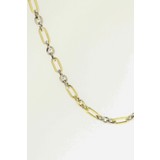 Akay Gold Akay Men Koleksiyonu Orta Kalınlık Fiagro Model Zincir 14 Ayar Sarı - Beyaz Altın