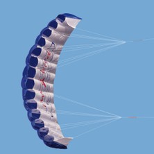 1.4m Renkli Çift Uçan Çizgi Kanat Uçurtma Dublör Güç