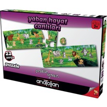 Anatolian Eğitici 22 Parçalık Puzzle / Yaban Hayat Canlıları - Kod 7460