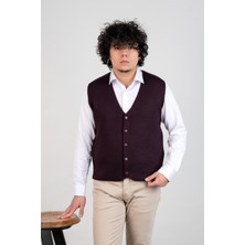 Woolen World Slimfit Desenli Erkek Triko Yelek