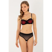 Miorre Push-Up Dolgulu Straplez Sütyen Takım