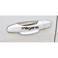 Araba Megane Kapı Kolu ve Jant Sticker Seti 8 Adet
