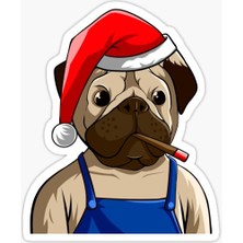 Pug Irkı Cinsi Köpek Sticker Araba Oto Leptop 17CM F1