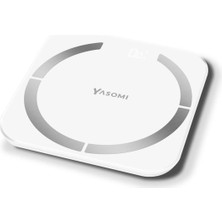 Yasomi Yağ Ölçer Şarj Edilebilir Akıllı Bluetooth Tartı Beyaz (Yasomi Türkiye Garantili )
