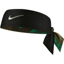 Nike Dri Fit Head Tie Bandana Çift Taraflı Tenisçi Kafa Bandı Kamuflaj ve Siyah