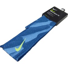 Nike Dri Fit Head Tie Bandana Çift Taraflı Tenisçi Kafa Bandı Desenli Mavi