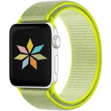 Mi7a Apple Watch Seri 7 6 5 4 3 2 Se 42MM / 44MM / 45MM  Uyumlu Spor Loop Dokuma Hasır Kordon