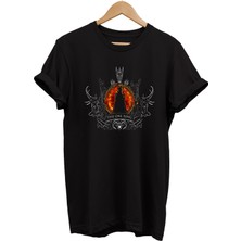 Remonz Lotr Yüzüklerin Efendisi The One Ring Baskılı %100 Pamuk Oversize T-Shirt