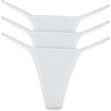 3 Adet String Tanga Külot Soft Lastik Yumuşak Penye