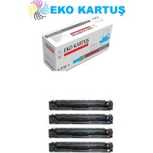Eko Kartuş Hp Colour Laserjet M254 (CF500-CF501-CF502-CF503)(202A) Set Muadil Toner