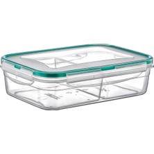 Emofom Fresh Box 2 Bölmeli Saklama Kabı 1000 ml Hava Geçirmez & Sıvı Sızdırmaz Beslenme Kabı