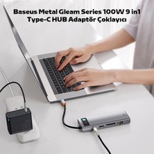 Baseus Metal Gleam Series 100 W 9 In1 Type-C Hub Adaptör Çoklayıcı