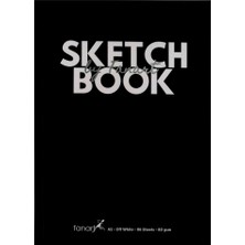 Fanart Sketch Book Sert Kapak Eskiz Çizim Defteri 80 Gr. A5 96 Sayfa Siyah Kapak