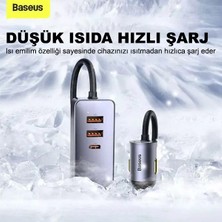 Baseus Share Together Pps 120W 4 Portlu (3 Usb+1 Type-C) Hızlı Araç Şarjı 1.5m