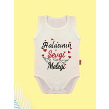 Babixkids Halasının & Babaanesinin Sevgi Meleği Yazılı  Pamuk 2'li Zıbın Set