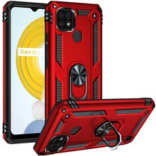 Kılıfist Realme C21 Kılıf Yüzüklü Magnetic Antişok Korumalı Silikon Kapak