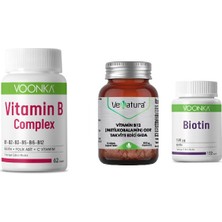 Voonka B Complex 62 Tablet + Biotin 2500 Mcg 102 Tablet+B12 Vitamini 30 Tablet