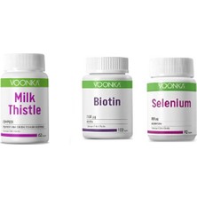 Voonka Milk Thistle 62 Kapsül +  Biotin 2500 Mcg 102 Tablet + Selenium 92 Tablet