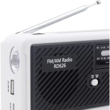 Waysle Am / Fm / Siren Radyolar Güneş El Krank Powered & LED Işık Telefon Şarj Siyah (Yurt Dışından)