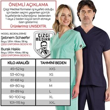 Çizgi Medikal Gül Kurusu Doktor Hemşire Forması Scrubs Terikoton Takım (Ince Kumaş) Yarasa Kol Hemşire Üniforması