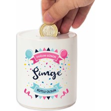 Hediye Rengi Isme Özel Seramik Kumbara - Doğum Günün Kutlu Olsun