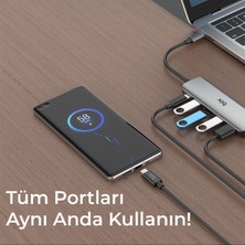 Bix BX07HB 5in1 Type-C Hub 4x USB 3.0, PD Şarj Macbook Uyumlu Çoklayıcı Adaptör