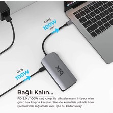 Bix BX17HB 9in1 Type-C Hub 4K@30Hz HDCP HDMI, 3x USB, RJ45, PD Şarj Macbook Uyumlu Çoklayıcı Adaptör