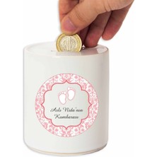 Hediye Rengi Isme Özel Seramik Kumbara - Bebek