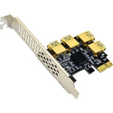Yeajion 1 - 4 Pcı Riser Card Pcı-E 1x Harici 4 Pcı-E USB 3.0 Adaptörü (Yurt Dışından)