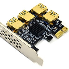 Yeajion 1 - 4 Pcı Riser Card Pcı-E 1x Harici 4 Pcı-E USB 3.0 Adaptörü (Yurt Dışından)