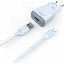 Syrox Eu-39-Turkcell Turbo T50 Uyumlu Mikro USB Girişli 2.0 Amper Şarj Aleti+Kablo Şarj Cihazı - J15