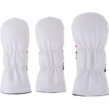 Dayanıklı Golf Sürücü Kafa Kapak Anti-Sıp No. 3 5 Fairway Woods Sürücü Headcovers 3 Adet Beyaz Set(Yurt Dışından)