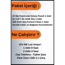 N&D Lighting Aydınlatma Short Solar Paket 12 VOLT-180WP