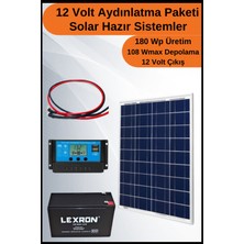 Aydınlatma Tall Solar Paket 12 VOLT-180WP