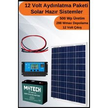 Aydınlatma Trenta Solar Paket 12 VOLT-500WP