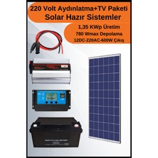 N&D Lighting Tv+Aydınlatma Grande Solar Paket 220 VOLT-1,35KWP