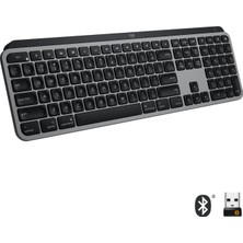 Logitech MX Keys Mac İçin Aydınlatmalı Tam Boyutlu Kablosuz İngilizce Q Klavye - Siyah