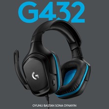 Logitech G G432 DTS 7.1 Surround Ses Kablolu Oyuncu Kulaklığı - Siyah